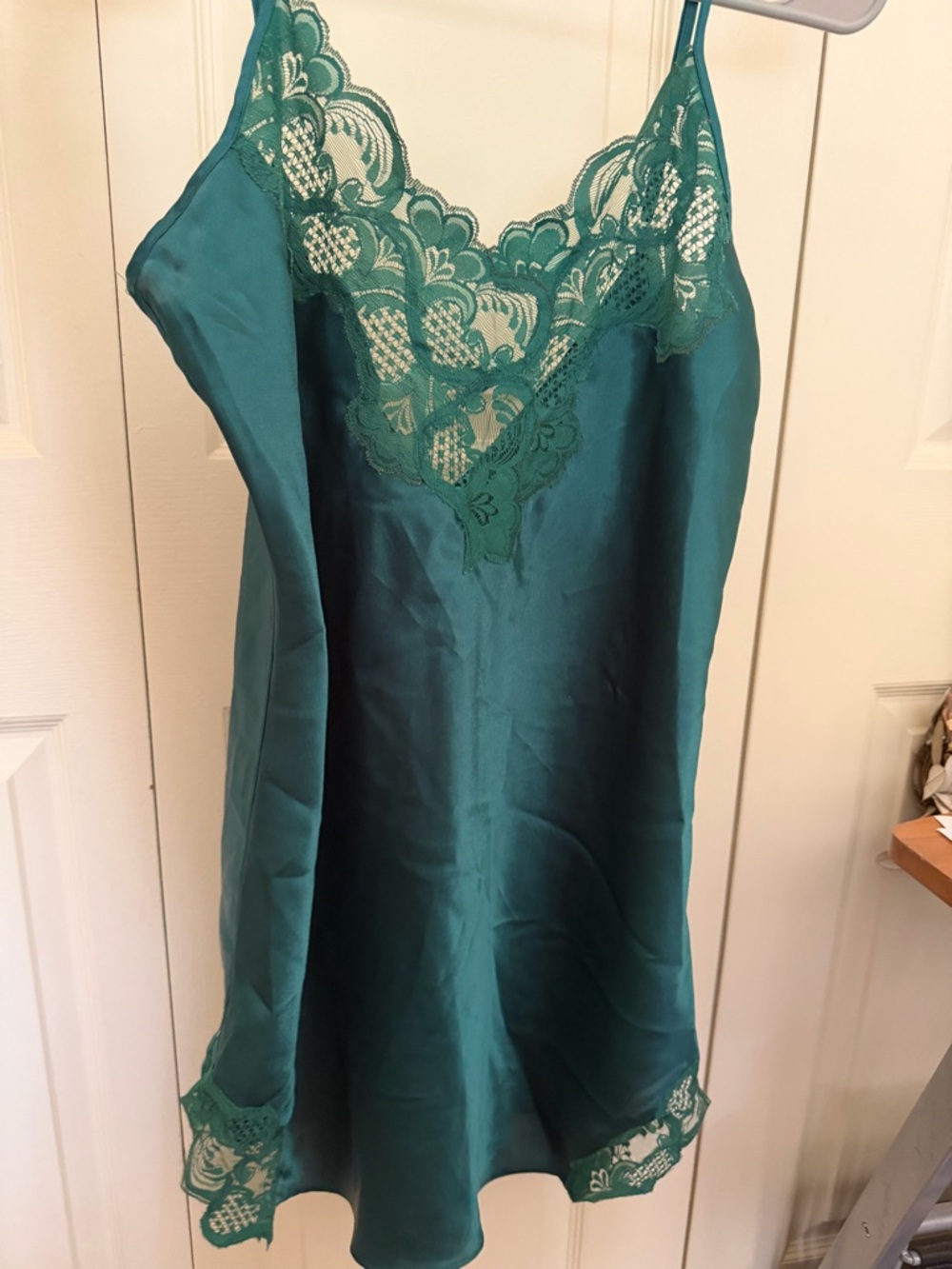 Vintage Victoria Secret green slip dress